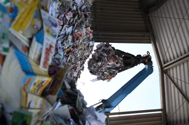 Verarbeitung von Papierabfall bei Rieger